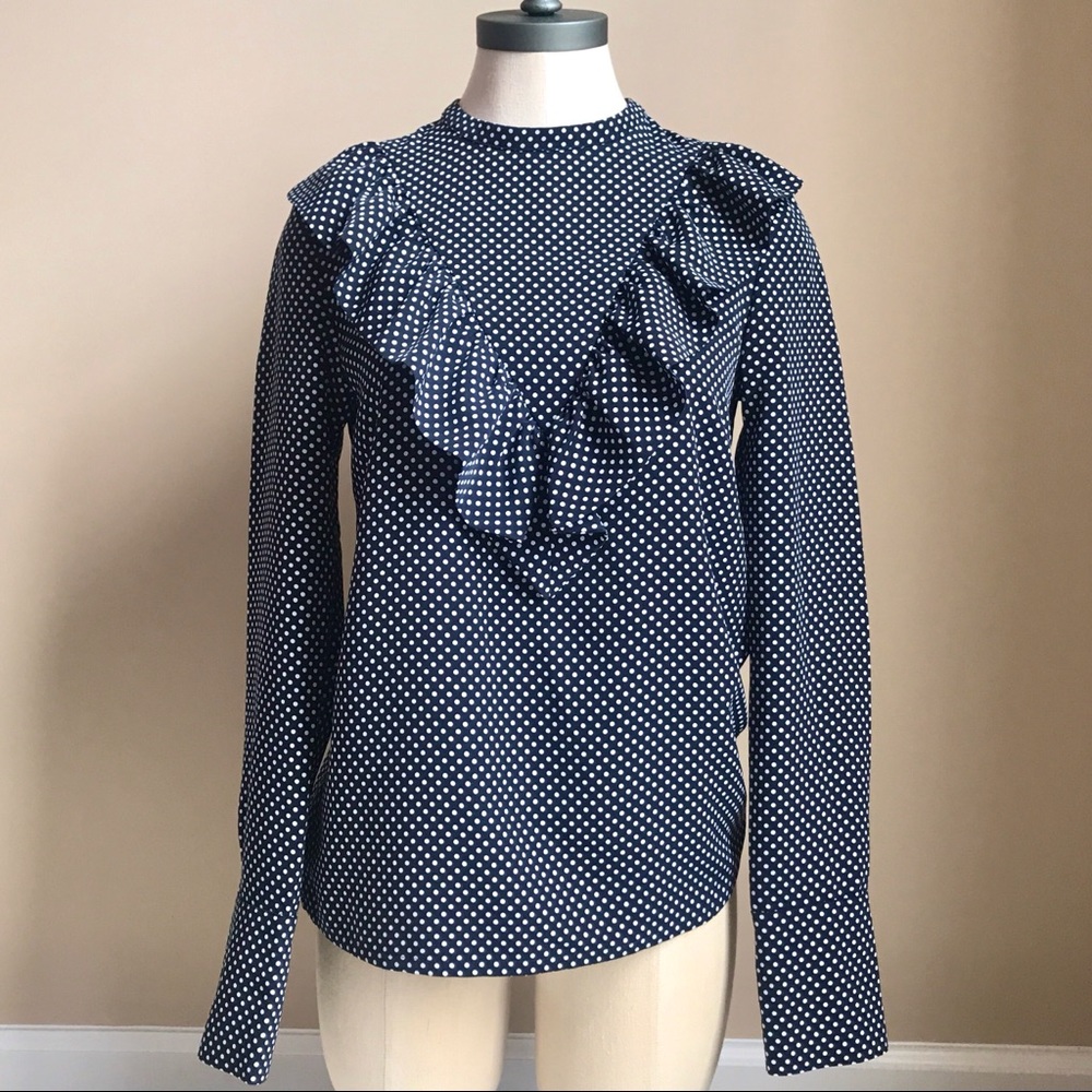 H&M Polka Dot Ruffle Blouse